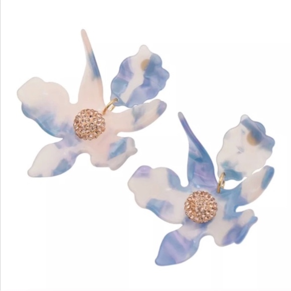 Jewelry - New Lilly Blue acrylic resin flower earrings Jewelry - New Lilly Blue acrylic resin flower earrings